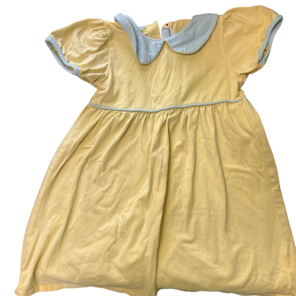 Trotter St Kids Yellow Dress with Blue Accents